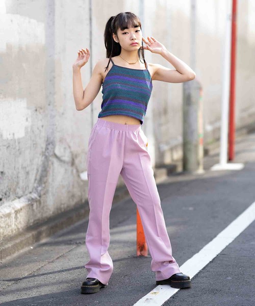 X-girl(エックスガール)の「STRIPED TERRY CLOTH CAMISOLE(キャミソール・レディース・ホワイト/オレンジ/グリーン・S/M)」の11枚目の写真