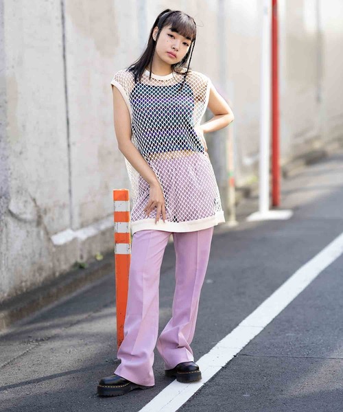 X-girl(エックスガール)の「STRIPED TERRY CLOTH CAMISOLE(キャミソール・レディース・ホワイト/オレンジ/グリーン・S/M)」の14枚目の写真