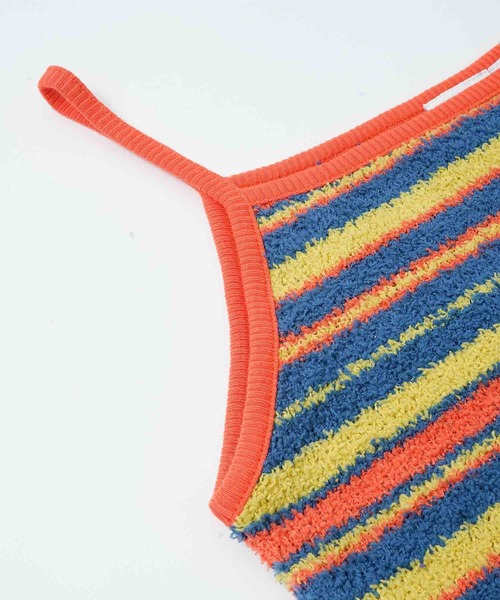 X-girl(エックスガール)の「STRIPED TERRY CLOTH CAMISOLE(キャミソール・レディース・ホワイト/オレンジ/グリーン・S/M)」の20枚目の写真