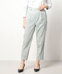 Samansa Mos2 blue | タックテーパードパンツ(その他パンツ)