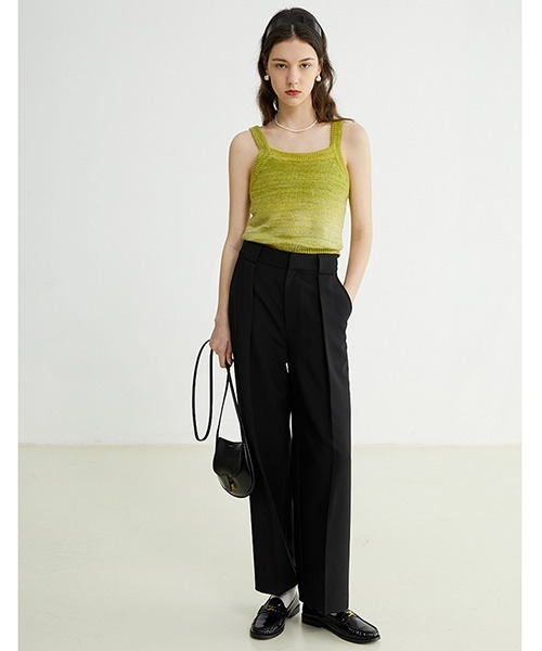 Fano Studios（ファノ ストゥディオズ）の「【Fano Studios】Center seam wide cropped pants FC22K024（スラックス・レディース・ブラック・M/S/L）」の2枚目の写真