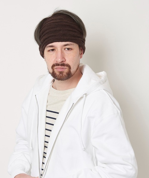 Mighty Shine(マイティシャイン)の「Twist Hair Band / マイティシャイン MIGHT SHINE ヘアバンド 1223005(ニットキャップ/ビーニー・メンズ・グレー/ブラウン/ブラック・FREE)」の5枚目の写真