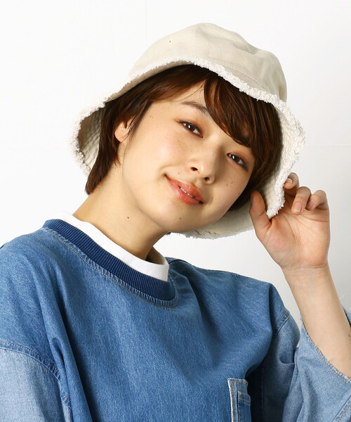 Purple&Yellow（パープルアンドイエロー）の「コットンキャンバス フリンジバケットハット（ハット・メンズ・ブラック/カーキ/キナリ・FREE）」の4枚目の写真