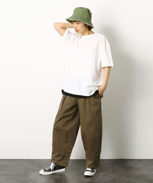 Purple&Yellow（パープルアンドイエロー）の「コットンキャンバス フリンジバケットハット（ハット・メンズ・ブラック/カーキ/キナリ・FREE）」の13枚目の写真