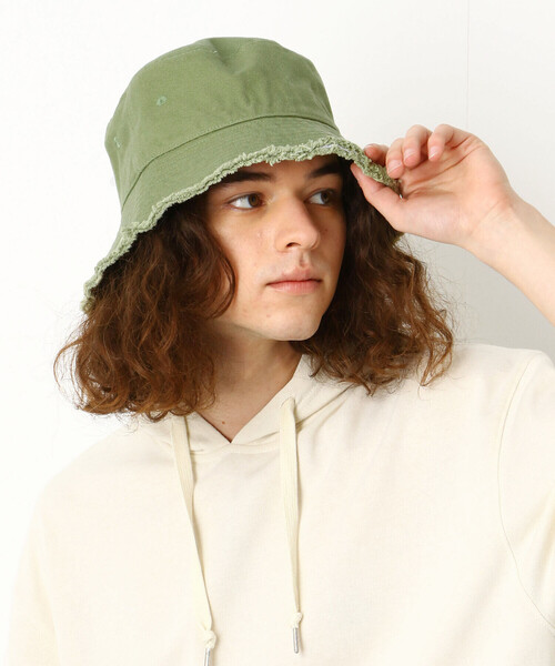 Purple&Yellow（パープルアンドイエロー）の「コットンキャンバス フリンジバケットハット（ハット・メンズ・ブラック/カーキ/キナリ・FREE）」の9枚目の写真