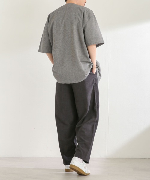 SENSE OF PLACE by URBAN RESEARCH（センスオブプレイスバイアーバンリサーチ）の「チェックノーカラージャケット(5分袖)（その他アウター・メンズ・ベージュ・LARGE/MEDIUM）」の11枚目の写真