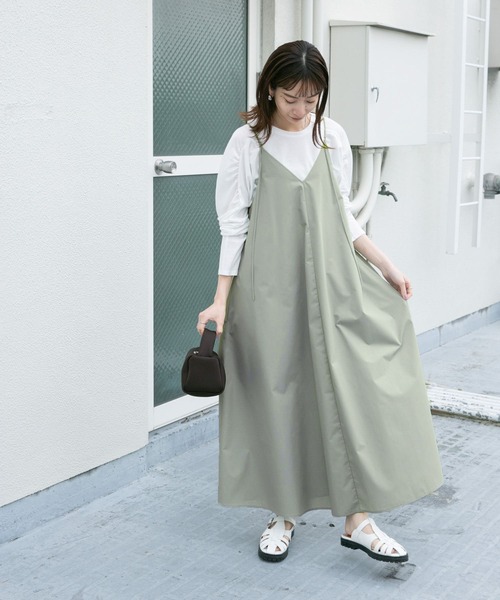 KBF（ケイビーエフ）の「2WAYキャミワンピース（ワンピース・レディース・ブラック/ダークブラウン/アイボリー/グリーン系その他・ONE）」の10枚目の写真