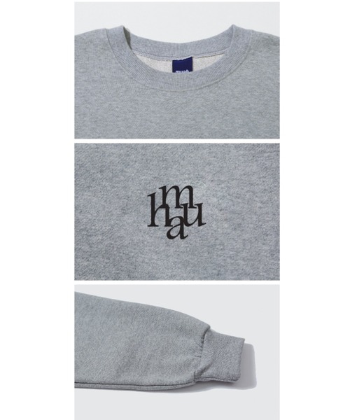 muahmuah(ムーアムーア)の「A'GEM/9 × .kom『muah muah/ムーアムーア』SYMBOL LOGO OVERFIT MTM/シンボルロゴ オーバーフィット スウェットシャツ トレーナー(スウェット・レディース・ブラック/グレー/インディゴブルー・FREE)」の19枚目の写真
