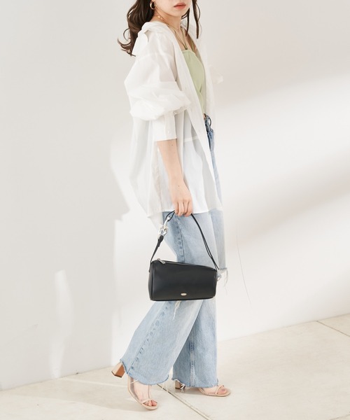 Chico(チコ)の「スクエアレザー細ベルトミニBAG(ハンドバッグ・レディース・アイボリー/ブラック/ミント・FREE)」の8枚目の写真