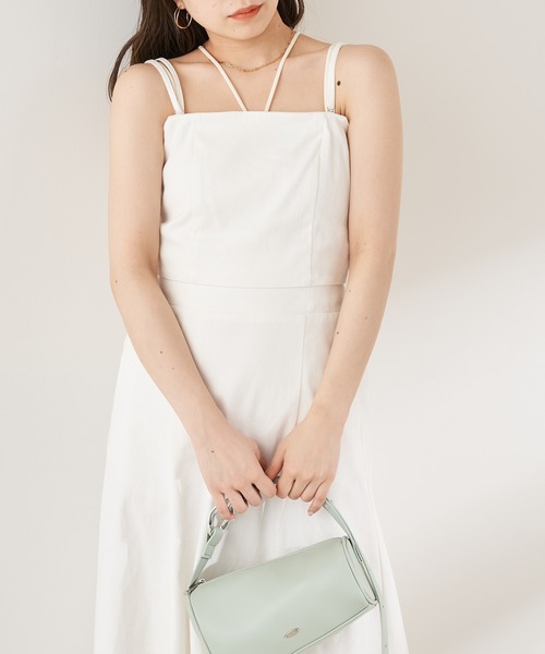 Chico(チコ)の「スクエアレザー細ベルトミニBAG(ハンドバッグ・レディース・アイボリー/ブラック/ミント・FREE)」の9枚目の写真