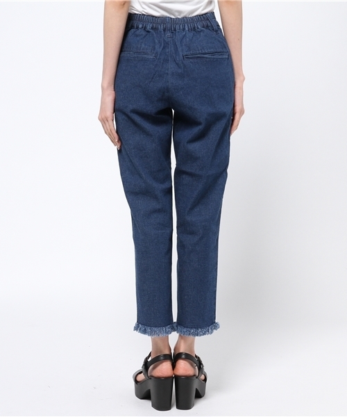 WEGO（ウィゴー）の「WEGO/ フリンジテーパードパンツ（デニムパンツ・レディース・インディゴブルー/ライトインディゴブルー・FREE）」の5枚目の写真