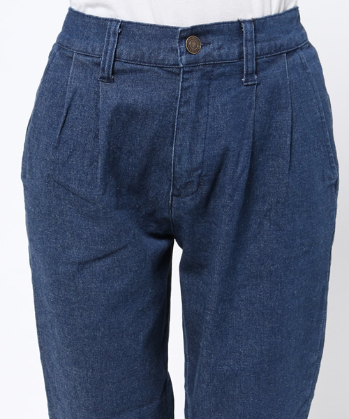 WEGO（ウィゴー）の「WEGO/ フリンジテーパードパンツ（デニムパンツ・レディース・インディゴブルー/ライトインディゴブルー・FREE）」の6枚目の写真