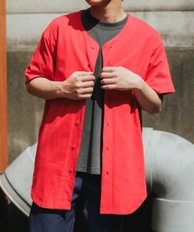 SHAKA WeAR（シャカウェア）の「shaka wear/シャカウェア 7.5 OZ BASEBALL JERSEY ベースボールシャツ ノーカラー（Tシャツ/カットソー・メンズ）」