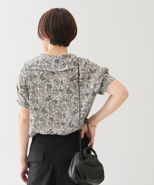 journal standard L'essage（ジャーナルスタンダードレサージュ）の「[Deveaux]ワイドカラーシャツ（シャツ/ブラウス・レディース・ブラック/イエロー系その他・FREE）」の18枚目の写真