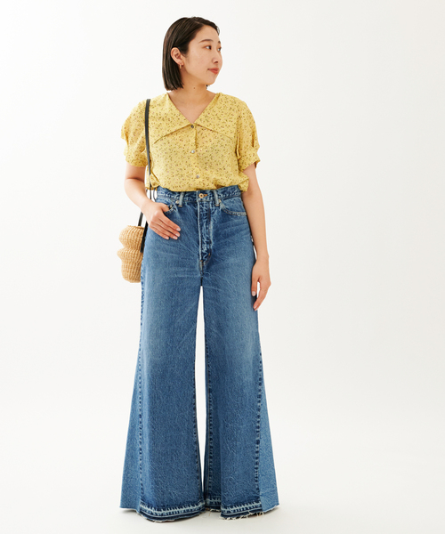 journal standard L'essage（ジャーナルスタンダードレサージュ）の「[Deveaux]ワイドカラーシャツ（シャツ/ブラウス・レディース・ブラック/イエロー系その他・FREE）」の22枚目の写真