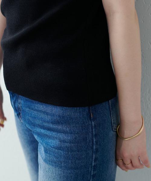 natural couture(ナチュラルクチュール)の「印象の違いを楽しめる ちょっと大人な2WAYボータイニット(ニット/セーター・レディース・オフホワイト/ブラック/グレイッシュベージュ/グリーン・FREE)」の10枚目の写真