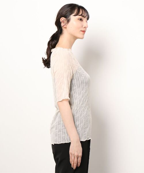 cepo（セポ）の「シアージャガードハーフスリーブＴｅｅ（Tシャツ/カットソー・レディース・ブラック/オフホワイト・M）」の3枚目の写真