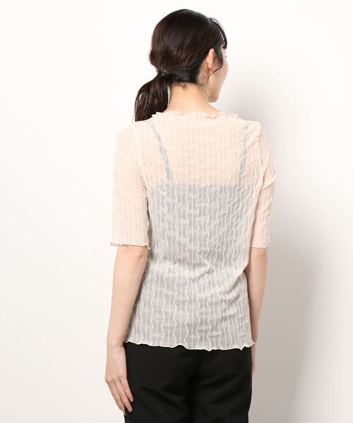 cepo（セポ）の「シアージャガードハーフスリーブＴｅｅ（Tシャツ/カットソー・レディース・ブラック/オフホワイト・M）」の4枚目の写真