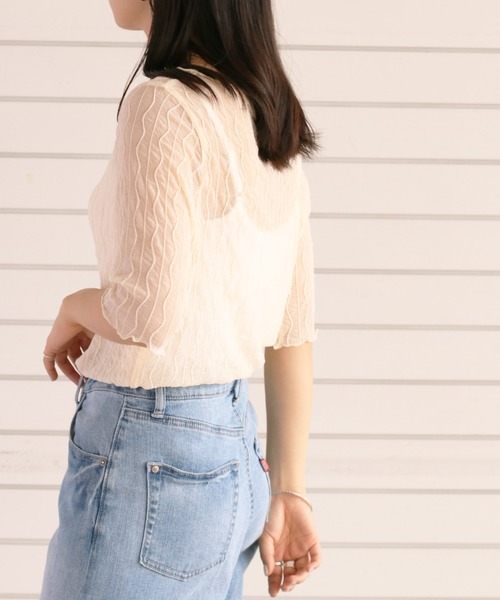 cepo（セポ）の「シアージャガードハーフスリーブＴｅｅ（Tシャツ/カットソー・レディース・ブラック/オフホワイト・M）」の20枚目の写真