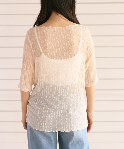 cepo（セポ）の「シアージャガードハーフスリーブＴｅｅ（Tシャツ/カットソー・レディース・ブラック/オフホワイト・M）」の10枚目の写真