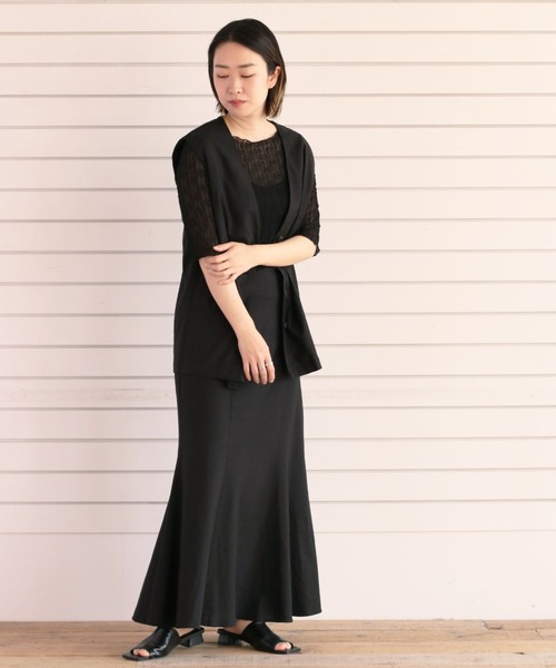 cepo（セポ）の「シアージャガードハーフスリーブＴｅｅ（Tシャツ/カットソー・レディース・ブラック/オフホワイト・M）」の5枚目の写真