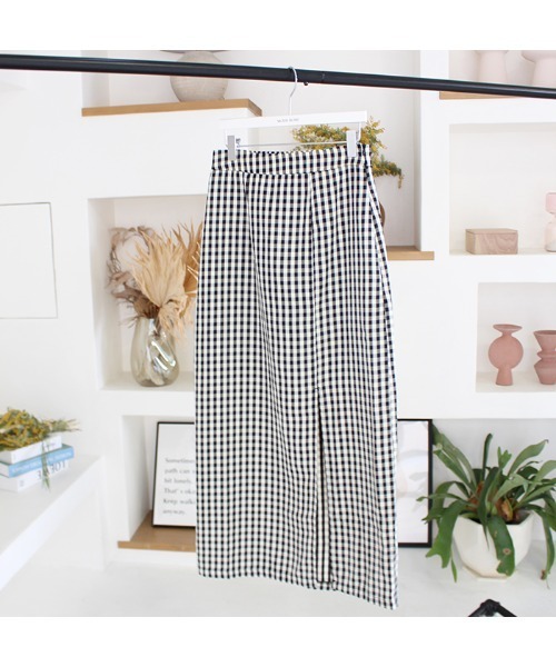 MODE ROBE(モードローブ)の「スリットチェックタイトスカート(スカート・レディース・ブラック・FREE)」の6枚目の写真