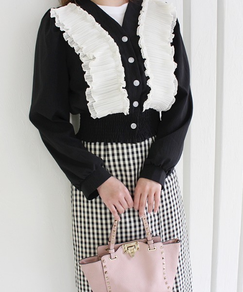 MODE ROBE(モードローブ)の「スリットチェックタイトスカート(スカート・レディース・ブラック・FREE)」の8枚目の写真