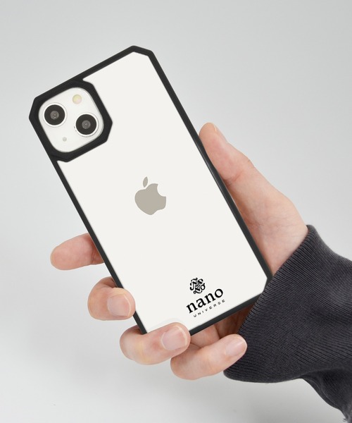 NANO universe（ナノユニバース）の「iPhone13 iPhone13Pro iPhone12 iPhone12Pro nano universe [オクタゴンクリアケース]（スマホケース/カバー・メンズ・ホワイト/ブラック・K/C/M）」の4枚目の写真