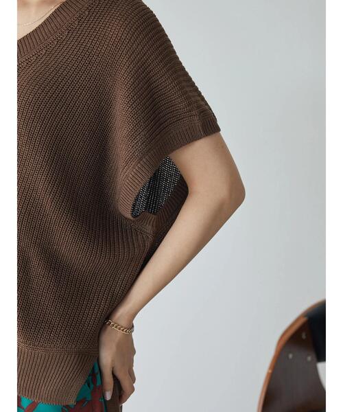 AMERICAN HOLIC（アメリカンホリック）の「Vネックルーズニットベスト（ベスト・レディース・ブラック/ブラウン/グレイッシュベージュ・M/L）」の12枚目の写真