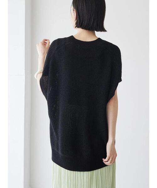 AMERICAN HOLIC（アメリカンホリック）の「Vネックルーズニットベスト（ベスト・レディース・ブラック/ブラウン/グレイッシュベージュ・M/L）」の22枚目の写真