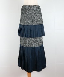 プリーツティアードチェックスカート