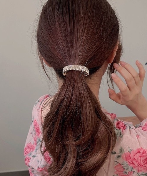 セール】クリスタルビジューバレッタ（バレッタ/ヘアクリップ