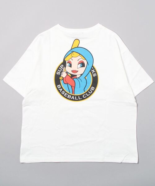 Subciety（サブサエティ）の「FLOCKS TEE（Tシャツ/カットソー・メンズ・ネイビー/ホワイト/ブラック・LARGE/MEDIUM/SMALL/X-LARGE）」の5枚目の写真