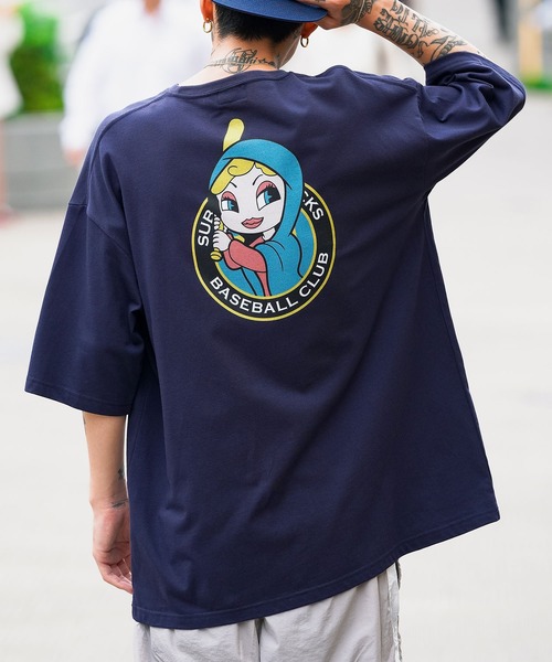 Subciety（サブサエティ）の「FLOCKS TEE（Tシャツ/カットソー・メンズ・ネイビー/ホワイト/ブラック・LARGE/MEDIUM/SMALL/X-LARGE）」の22枚目の写真