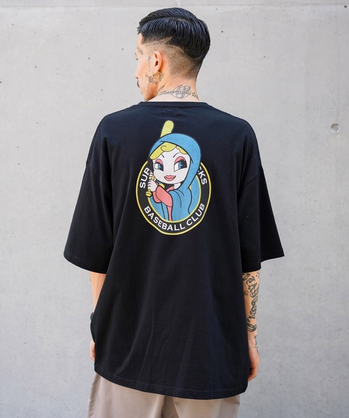 Subciety（サブサエティ）の「FLOCKS TEE（Tシャツ/カットソー・メンズ・ネイビー/ホワイト/ブラック・LARGE/MEDIUM/SMALL/X-LARGE）」の15枚目の写真