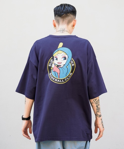 Subciety（サブサエティ）の「FLOCKS TEE（Tシャツ/カットソー・メンズ・ネイビー/ホワイト/ブラック・LARGE/MEDIUM/SMALL/X-LARGE）」の12枚目の写真