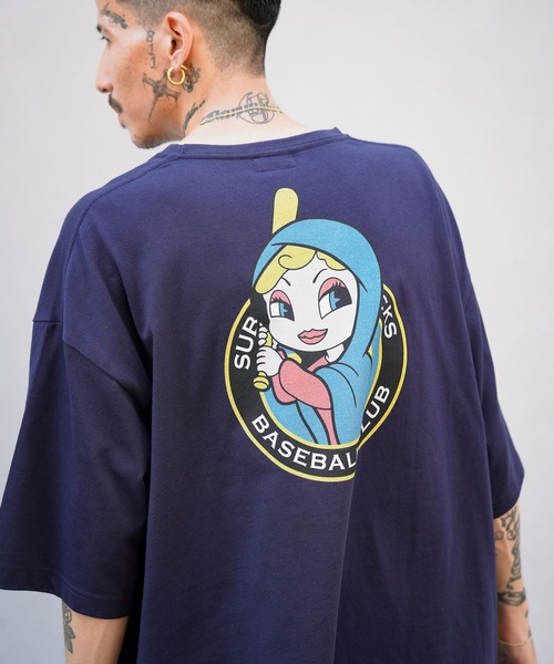 Subciety（サブサエティ）の「FLOCKS TEE（Tシャツ/カットソー・メンズ・ネイビー/ホワイト/ブラック・LARGE/MEDIUM/SMALL/X-LARGE）」の13枚目の写真