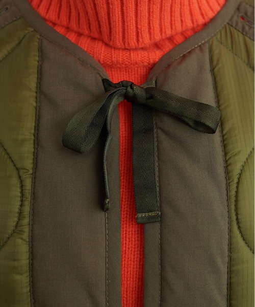 CHILD WOMAN(チャイルドウーマン)の「前リボンミリタリーキルティングコート(その他アウター・レディース・カーキ・FREE)」の12枚目の写真