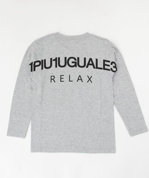 1piu1uguale3 RELAX（ウノピュウノウグァーレトレリラックス）の「1PIU1UGUALE3 RELAX(1PIU1UGUALE3 RELAX) キッズバックロゴプリントロンT（Tシャツ/カットソー・キッズ・ホワイト/ブラック/トップグレー/ネイビー・130/150/110）」の7枚目の写真