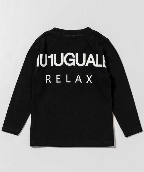 1piu1uguale3 RELAX（ウノピュウノウグァーレトレリラックス）の「1PIU1UGUALE3 RELAX(1PIU1UGUALE3 RELAX) キッズバックロゴプリントロンT（Tシャツ/カットソー・キッズ・ホワイト/ブラック/トップグレー/ネイビー・130/150/110）」の2枚目の写真