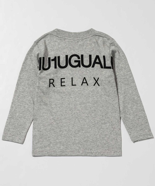 1piu1uguale3 RELAX（ウノピュウノウグァーレトレリラックス）の「1PIU1UGUALE3 RELAX(1PIU1UGUALE3 RELAX) キッズバックロゴプリントロンT（Tシャツ/カットソー・キッズ・ホワイト/ブラック/トップグレー/ネイビー・130/150/110）」の3枚目の写真