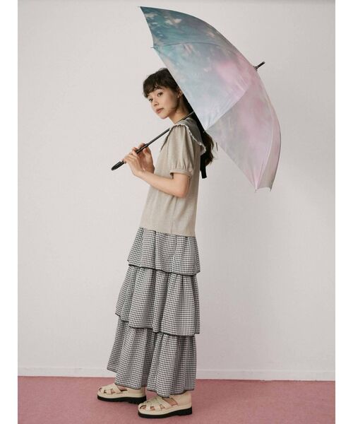 merry jenny（メリージェニー）の「asymmetry umbrella（長傘・レディース・パープル/アイボリー・FREE）」の10枚目の写真