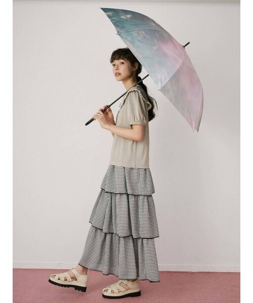 merry jenny（メリージェニー）の「asymmetry umbrella（長傘・レディース・パープル/アイボリー・FREE）」の18枚目の写真