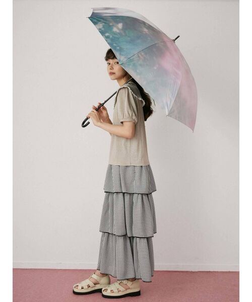 merry jenny（メリージェニー）の「asymmetry umbrella（長傘・レディース・パープル/アイボリー・FREE）」の21枚目の写真