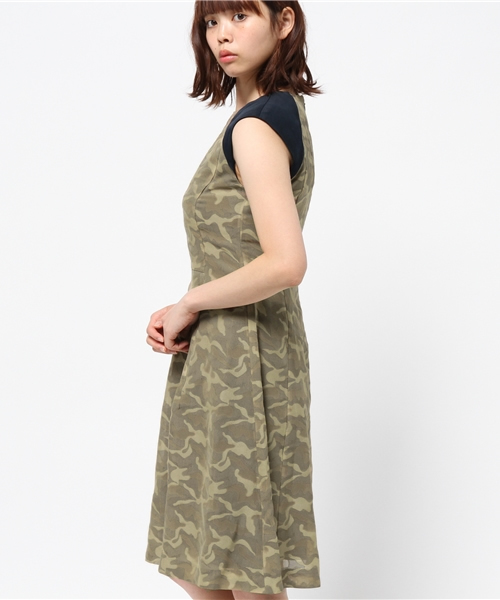 OUTLET（アウトレット）の「【robbem】迷彩ワンピース（ワンピース・レディース・キャメル・38/40）」の3枚目の写真