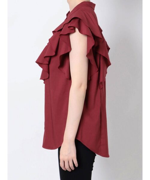 LAGUNAMOON（ラグナムーン）の「フリルピンタックノースリーブブラウス（シャツ/ブラウス・レディース・ベージュ/ホワイト/ブラック/ボルドー・FREE）」の15枚目の写真