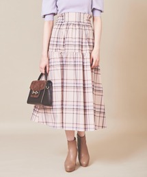 31 Sons de mode | チェックプリントタフタスカート(スカート)