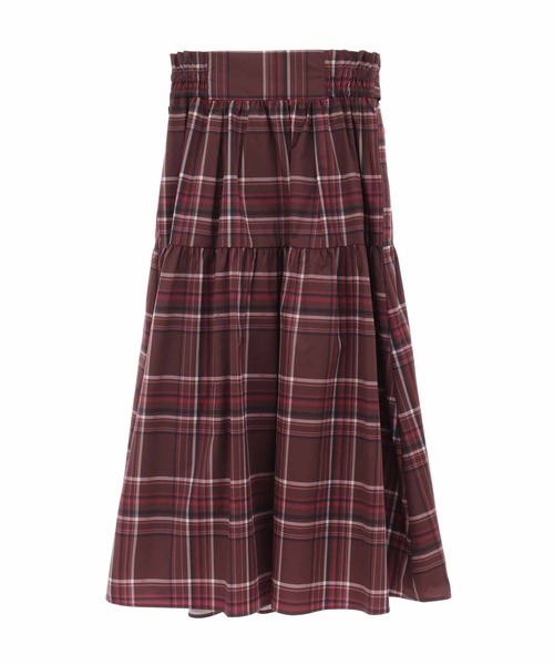 31 Sons de mode（トランテアン　ソン　ドゥ　モード）の「チェックプリントタフタスカート（スカート・レディース・ピンク/ブラウン/ベージュ・36）」の18枚目の写真