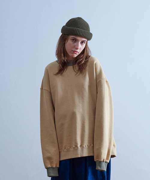 Universal Style Wear(ユニバーサルスタイルウェア)の「Universal Style Wear リンガー ルーズ クルーネック(スウェット・メンズ・ベージュ/チャコールグレー/ネイビー/オフホワイト・LARGE/MEDIUM/X-LARGE)」の3枚目の写真