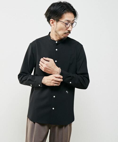 MEN'S MELROSE(メンズメルローズ)の「リフラックスカナパバンドカラーシャツ(シャツ/ブラウス・メンズ・ブラウン/グレー/ホワイト/ブラック・4/3/2)」の3枚目の写真